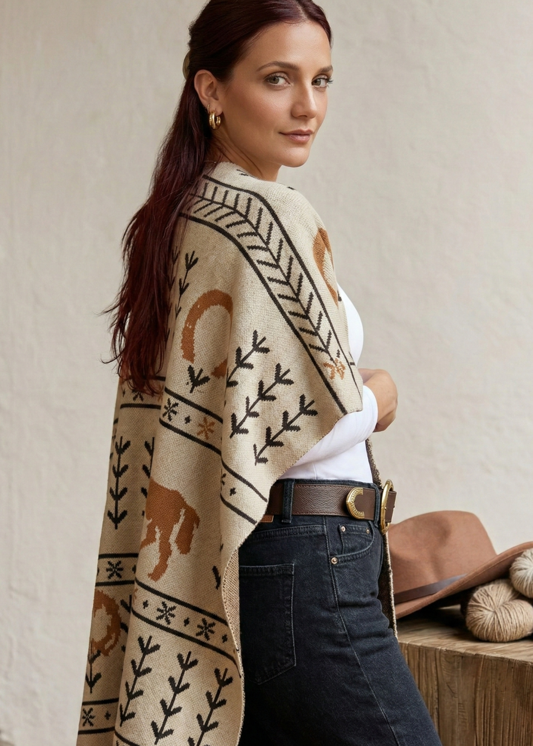 Chal tejido Caballos