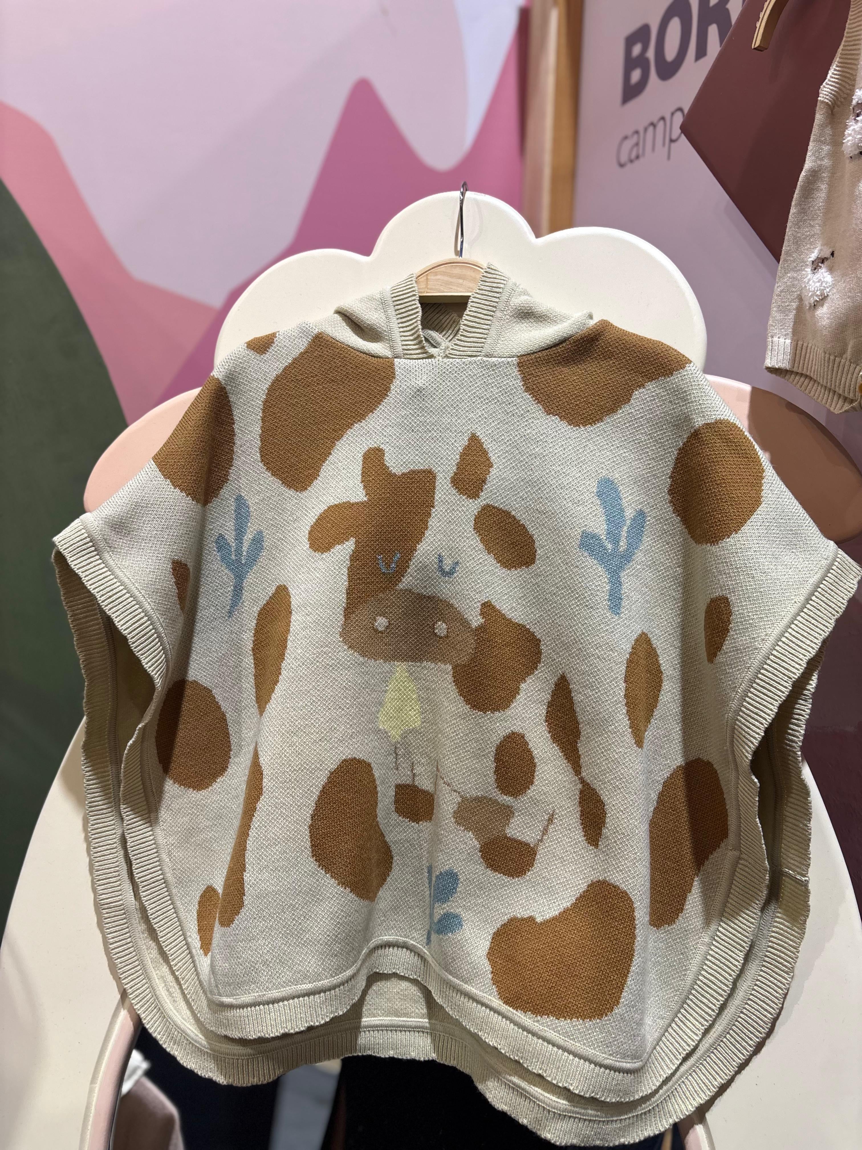 Ruana vaca lola Beige